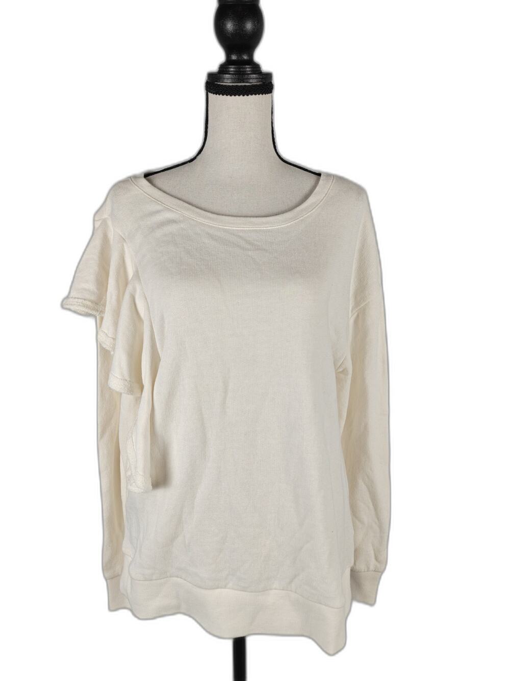 Women's Splendid One Shoulder Ruffle Sweater, Ivory, Small